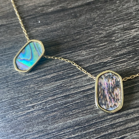 Abalone Shell Necklace with Gold Hardware - Picture 2 of 5